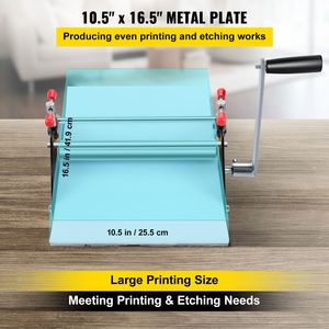 Presse à graver professionnelle entièrement métallique, taille standard 11''L x 10''W x 6,8''H pour la gravure - Product Image 3