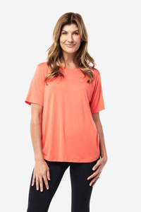 Camiseta de Algodón 100% Lisa para Mujer, Cuello Redondo, Corte Regular, Informal - Product Image 6