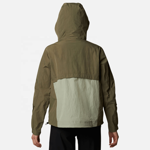 Chaqueta Cortavientos Ligera con Capucha para Mujer, Impermeable, para Senderismo al Aire Libre, con Bloques de Color, Transpirable, Estilo Urbano Deportivo - Product Image 4