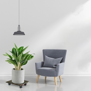 Porte-plantes carré en bois d'acacia de haute qualité, style vintage, avec revêtement PU, roulettes verrouillables à 360 degrés, pour la maison et le jardin - Product Image 6