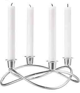 Porte-bougie en acier inoxydable plaqué or, décoration de table moderne et luxueuse pour les événements à domicile - Product Image 5