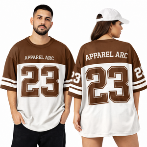 Camiseta deportiva unisex de malla extragrande ARC personalizable, estilo streetwear, proveedor OEM al por mayor - Product Image 1