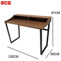 Bureau d'écriture en panneaux de particules de bois de haute qualité et tubes métalliques avec tiroir 120x60x91cm Design simple SCE PCD-174