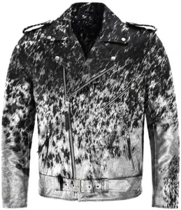 เสื้อแจ็คเก็ตมอเตอร์ไซค์ผู้ชาย ย้อมสีไล่เฉดแบบ Dip Dye ปกคอพับ ซิปปิด ทรงเข้ารูป สไตล์ไบค์เกอร์ สำหรับใส่ในฤดูใบไม้ร่วง - Product Image 4