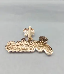 จี้เพชรโมอิสซาไนต์แท้แบบกำหนดเอง Jordan ชุบทองคำขาว 925 เงินสเตอร์ลิง ชุบทองคำชมพู สไตล์ฮิปฮอปสำหรับผู้หญิง น้ำหนัก 18 กรัม - Product Image 3