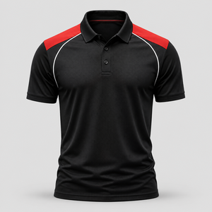 Custom Men's Black <b>Orange</b> Striped for Shirt Short Sleeve Quick Dry Knitted Sporty Casual Design Heat Transfer 100% Polyester - Product Image 1