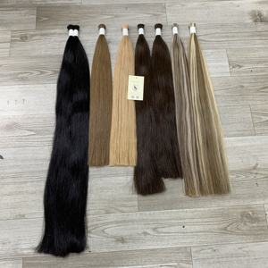 Extensiones de cabello humano vietnamita de colecciones a granel rectas de doble estirado blanqueadas con color resaltado - Product Image 3