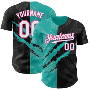 Maillot de baseball imprimé sérigraphié de haute qualité, entièrement boutonné, vêtement de sport antibactérien à manches courtes, 100 % coton biologique, col en V - Product Image 3