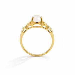 Bague de créateur moderne en argent sterling 925 avec cabochon ovale en pierre de lune africaine, bande gravée unique, bijoux plaqués or - Product Image 3