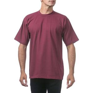 Men's Maroon 100% Cotton O-Neck Short Sleeve T-<b>Shirt</b> Regular Fit Casual Solid Color Jersey Knitted Blank Design t-<b>shirt</b> - Product Image 2