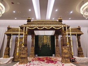 Mandapam de Madera con Diseño Yali para Bodas del Sur de la India, Personalizado, Estilo Bollywood, Decoración para Eventos en Londres, Gran Venta - Product Image 3