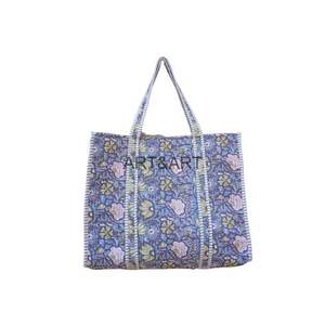 Bolsas de Mano Casuales de Algodón 100% Reciclado con Estampado Floral, Logotipo Personalizado, Tamaño Grande, para Fiestas y Uso Diario, Venta al Por Mayor - Product Image 1