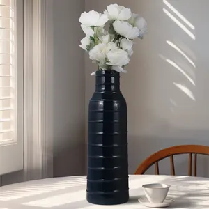 Premium <b>Square</b> Transparent Decorative Metal Flower <b>Vase</b> Coastal Design Tabletop Bulk Export Manufacturer Zahid Exports - Product Image 5