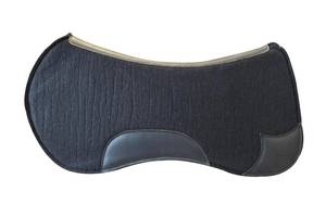 GN EXPORT Teal Western Equestrian Dressage Saddle Pad avec accents en cuir marron, doublure en polaire, garnissage en laine, cuir de vachette pour l'équitation - Product Image 1