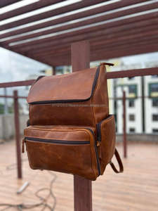 ใหม่จริงCrunchหนังBackpacks Multiใช้กระเป๋าร้อนขายของแท้หนังการออกแบบที่ไม่ซ้ํากันRucksack Roll Topกระเป๋าเป้สะพายหลังหนัง - Product Image 2