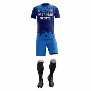 Vêtements de sport grande taille à séchage rapide, maillots de football à manches courtes, col rond, impression par sublimation, vente en gros pour équipes de football - Product Image 5