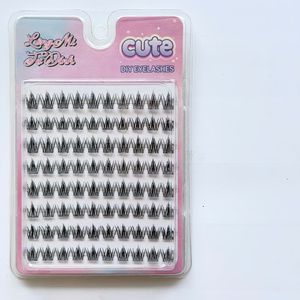Self <b>Adhesive</b> Cruelty-Free Glossy Synthetic Hair <b>Eyelashes</b> Natural Look No Glue Needed DIY Lash Clusters <b>Reusable</b> Lashes for - Product Image 5