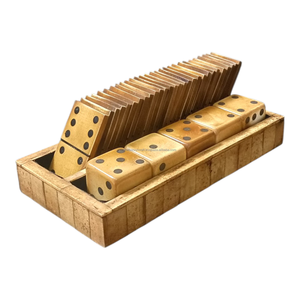 Juego de dominó y dados de resina de hueso antiguo de lujo para niños y adultos, juego de mesa de dominó y dados para interiores, regalo clásico. - Product Image 4