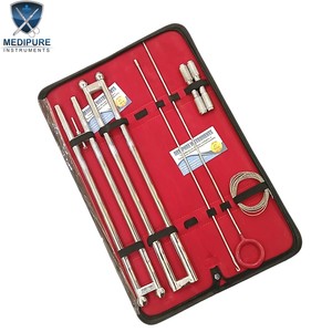Juego de fetotomos profesionales veterinarios de acero inoxidable con tubo protector de alambre OB para parto difícil/distocia - Product Image 1