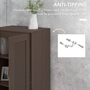 Mobiletto Moderno in Rovere per Caffè e Dispensa, Armadio da Cucina con Ripiani Regolabili e Pannello in Compensato - Product Image 6