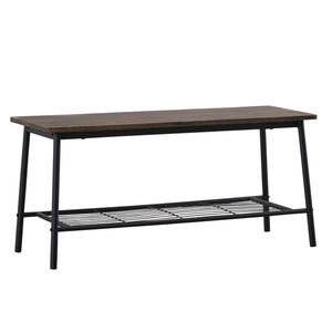 Modern 6-Piece Dining Set for Home <b>Kitchen</b> Rectangular Table <b>Bench</b> <b>with</b> 4 Chairs <b>Storage</b> Racks Steel Frame Stylish Home Decor - Product Image 6