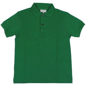 Polo décontracté pour homme en coton biologique 100% teint en fil, tricoté, à manches courtes, boutonné sur le devant, respirant, couleur unie, prix abordable - Product Image 3