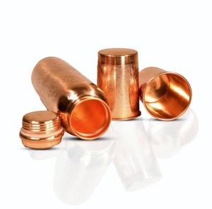 ILAHI's Copper Eco-Friendly 500ml <b>Water</b> <b>Bottle</b> Lid Classic Design Travel Outdoor Use Uttar Pradesh Model ICOMCB-13247 - Product Image 2
