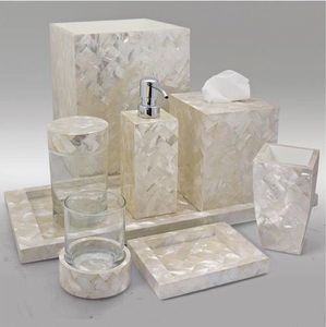 ชุดอุปกรณ์ห้องน้ำลายมุก EyeCatchy เหมาะสำหรับตกแต่งโต๊ะเครื่องแป้งอย่างโดดเด่น - Product Image 4