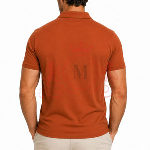 Hot Sale Rust <b>Orange</b> <b>Polo</b> Shirt Premium Finish Soft Breathable Fabric Comfortable Short Sleeve Daily Casual Wear - Product Image 3