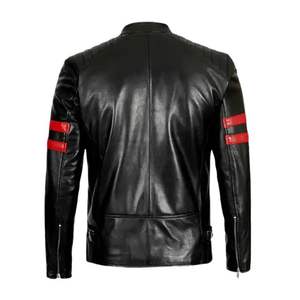 High Quality Black Cow Skin Formal Leather Jackets Waterproof & Eco-Friendly - Product Image 3