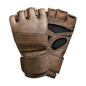 Gants de boxe MMA professionnels en cuir PU, logo personnalisé, fermeture antidérapante, sangle de poignet réglable, équipement de boxe de haute qualité - Product Image 1