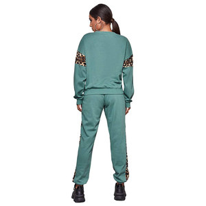 OEM High Street Style Unisex Hooded Fleece Tracksuit Tiger Printing Side Panel Sweatshirt Joggers 2Pcs Winter GYM <b>Sweat</b> <b>Set</b> - Product Image 2