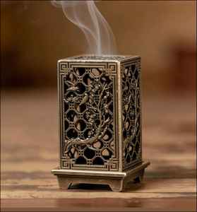 Quemador de incienso árabe de lujo, quemador de incienso de metal dorado con asa, quemador de incienso árabe tradicional, soporte para Bakhoor de metal dorado - Product Image 6