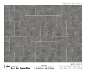 20mm Thick Full Body Porcelain Outdoor Pavers 300x600mm Heavy Duty Non Slip Parking <b>Tiles</b> - Product Image 6