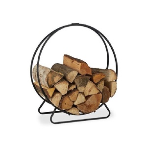 Porte-bois en métal au design moderne très tendance pour le rangement du bois, avec couleur et dimensions personnalisables pour jardin et foyer domestique - Product Image 1