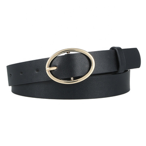 Nouvelle ceinture décontractée en cuir de vachette véritable noir et marron avec boucle métallique à verrouillage automatique en cuivre, style simple pour homme - Product Image 2