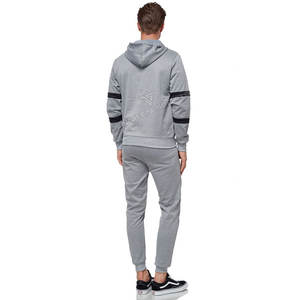Ensemble survêtement homme personnalisé en molleton léger pour l'hiver, pantalon de survêtement et sweat-shirt, style streetwear sportif - Product Image 5