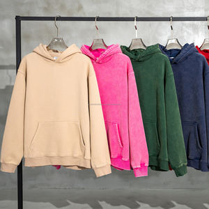 Sweatshirts à capuche et sweatshirts pour hommes 100% coton vierge épais en éponge française de luxe de qualité lourde et surdimensionnée avec logo imprimé personnalisé - Product Image 2