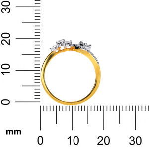 Bague florale en or radiant et diamants, Bague diamantée taille marquise « Nature's Embrace » en or rose - Product Image 5