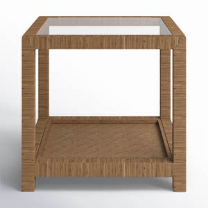 Meuble d'appoint moderne Table d'extrémité en verre avec cadre en métal Tables basses contemporaines - Product Image 4