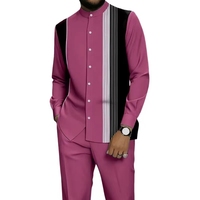 Chemise décontractée rayée tendance pour homme, imprimé numérique 3D, style transfrontalier Europe-Amérique, en stock, 100 % polyester, ODM