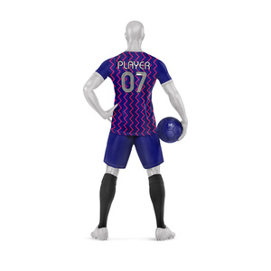 Ensemble de maillot et short de football pour homme, sur mesure, haute qualité, 100% polyester, extensible dans quatre directions, respirant, séchage rapide, uniforme de football - Product Image 2