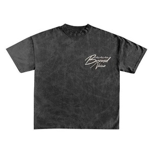 High Quality Men's Acid Washed Cotton T-Shirt And Shorts <b>Set</b> With Brand Logo Print Summer Casual Wear <b>2</b> <b>Piece</b> Outfit - Product Image 2