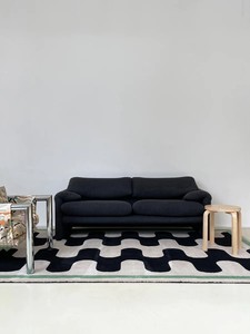 Custom Modern Handmade Wool <b>Carpet</b> black Irregular Shape Tufted Rug Washable for Living Room Guest Room Home Decor Picnics - Product Image 6