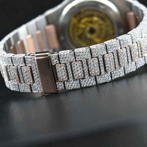 Reloj de Pulsera Automático de Lujo con Diamantes, Personalizado, de Alta Calidad, Vvs, Estilo Hip Hop, con Cristales de Moissanita, de Acero Inoxidable, Analógico, para Hombre - Product Image 3