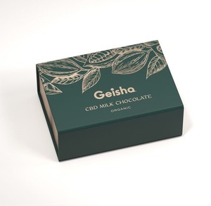 Custom Milk Chocolate Rigid Packaging <b>Box</b> with <b>Gold</b> Foil Leaf Pattern Luxury Premium Chocolate <b>Gift</b> <b>Box</b> - Product Image 1