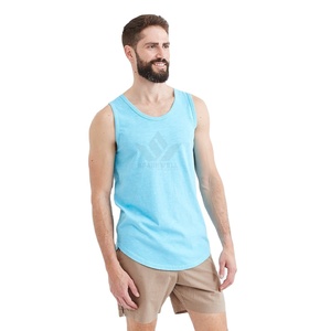Camiseta sin mangas para hombre, color azul cielo claro, cuello redondo, secado rápido, transpirable, ligera, informal, para gimnasio, entrenamiento, fitness, chaleco deportivo - Product Image 6