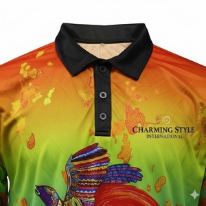 เสื้อโปโลตกปลาโพลีเอสเตอร์ 100% พิมพ์โลโก้ตามสั่ง ดีไซน์ล่าสุดปี 2026 ชุดตกปลา - Product Image 3