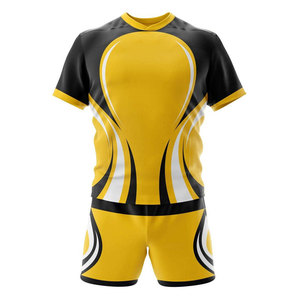 Uniforme de Fútbol y Rugby OEM de Poliéster Personalizable, Uniforme de Fútbol, Ropa Deportiva de Última Moda, Suministrado por Fábrica, Logotipo Personalizado - Product Image 1