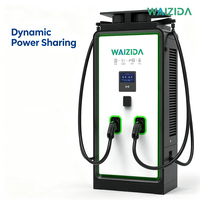 Station de recharge rapide DC pour véhicules électriques 60-240 kW, sur pied, double connecteur CCS1 CCS2 GB/T NACS OCPP1.6J RFID QR IP54, usage commercial extérieur